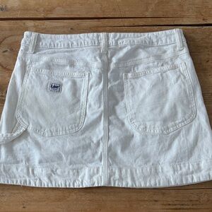 Lee White Denim Carpenter Utility Mini Skirt Workwear women’s 14